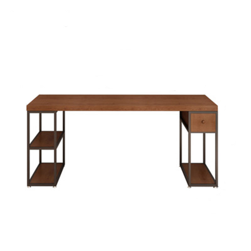 Hedendaagse massief houten bureau 30-inch H Computer Desk in Brown