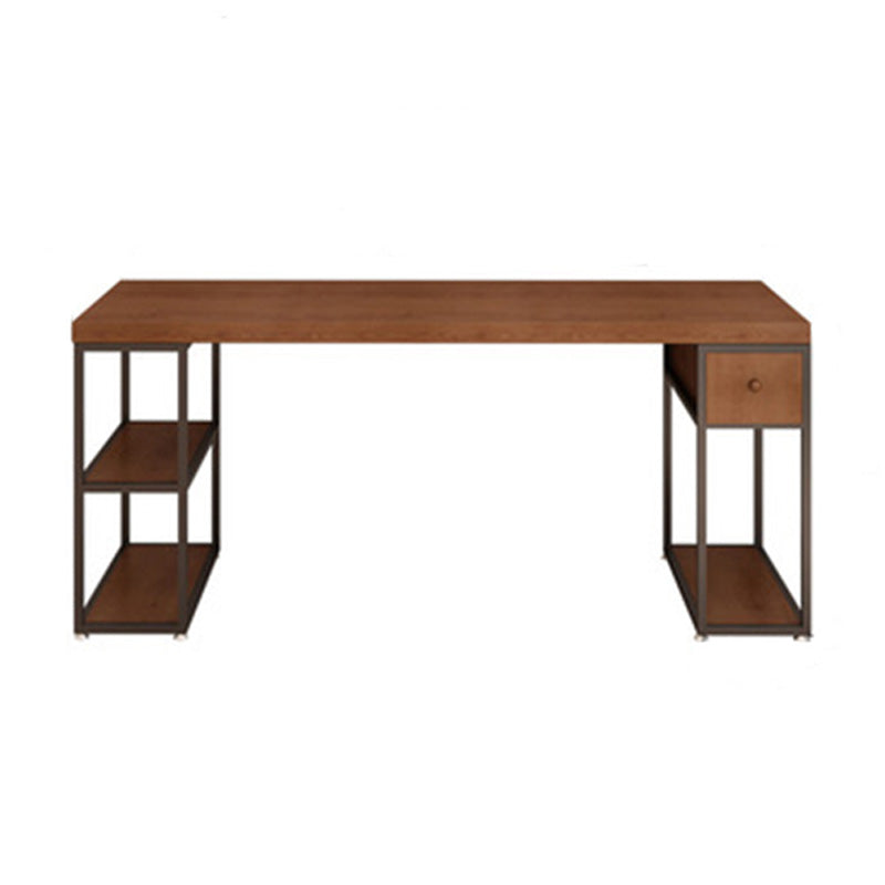 Hedendaagse massief houten bureau 30-inch H Computer Desk in Brown