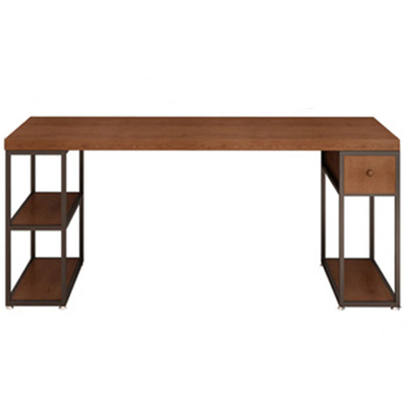 Hedendaagse massief houten bureau 30-inch H Computer Desk in Brown
