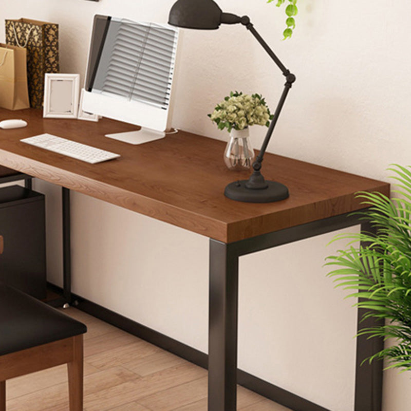 Hedendaagse massief houten bureau 30-inch H Computer Desk in Brown