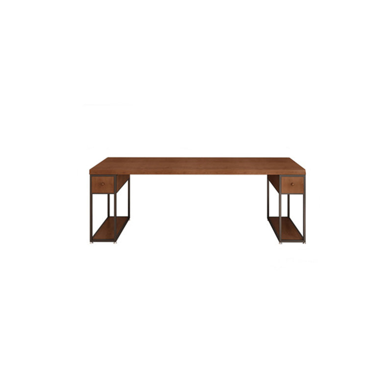 Hedendaagse massief houten bureau 30-inch H Computer Desk in Brown
