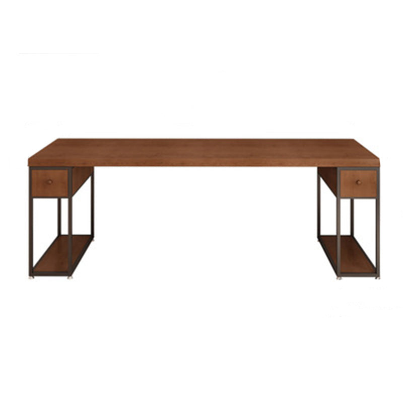 Hedendaagse massief houten bureau 30-inch H Computer Desk in Brown