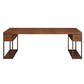 Hedendaagse massief houten bureau 30-inch H Computer Desk in Brown