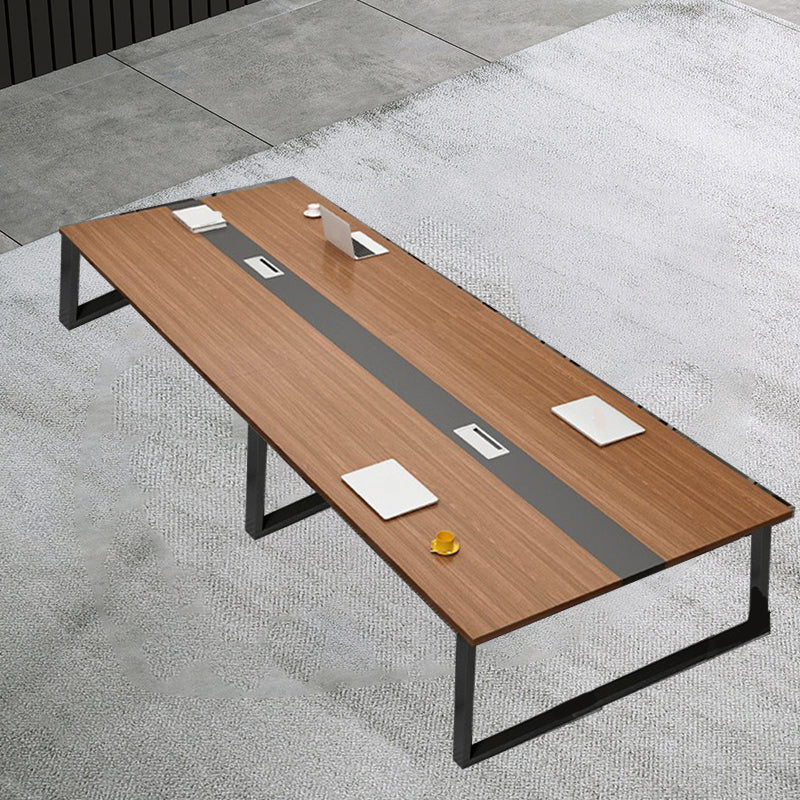 Contemporary Office Desk Sled Computer Desk in Matte Finish for Office Clearhalo 'furn' 'furn_office_desk' 'Furniture' 'Office Desks' 'Office Furniture' 'office_desk' 6088639