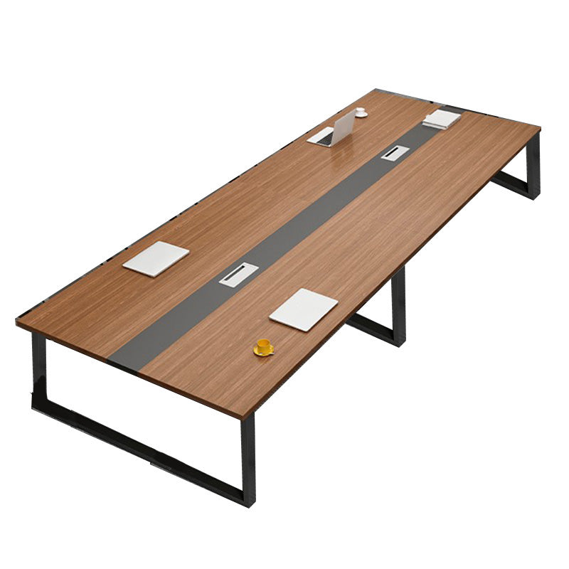 Contemporary Office Desk Sled Computer Desk in Matte Finish for Office Clearhalo 'furn' 'furn_office_desk' 'Furniture' 'Office Desks' 'Office Furniture' 'office_desk' 6088640