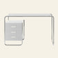 Black and White Office Desk Pedestal Wooden Writing Desk for Home