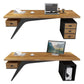 Industrial Brown Computer Desk Home or Office Pedestal Office Desk