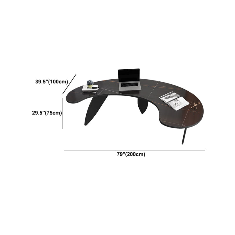 Scrivania per ufficio contemporanea scrivania nera con gambe per spille di ferro