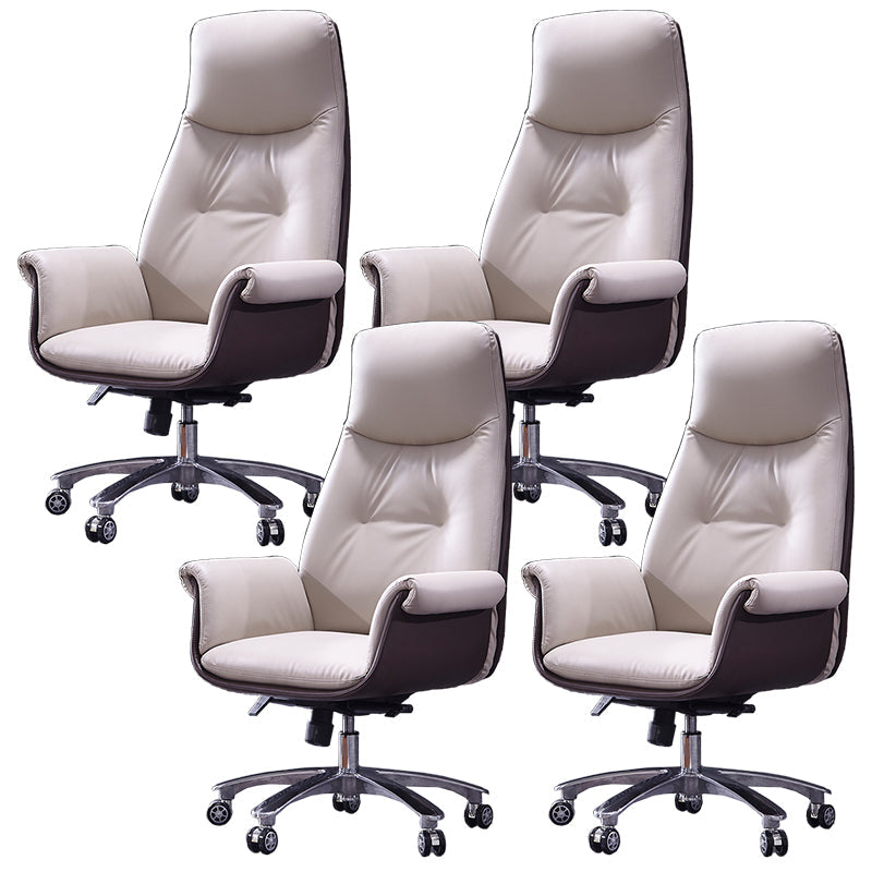 Silla giratoria de brazos acolchados silla ejecutiva silla de espalda alta tapizada ergonómica