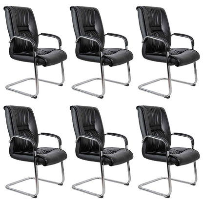 22 Inch Wide Arm Chair Contemporary Black No Wheels Desk Chair 6 Piece Set Clearhalo 'furn' 'furn_office_chair' 'Furniture' 'Office Chairs' 'Office Furniture' 'office_chair' 6089151