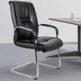 Sedia a braccio larga 22 pollici contemporanea nere senza ruote sedia da scrivania