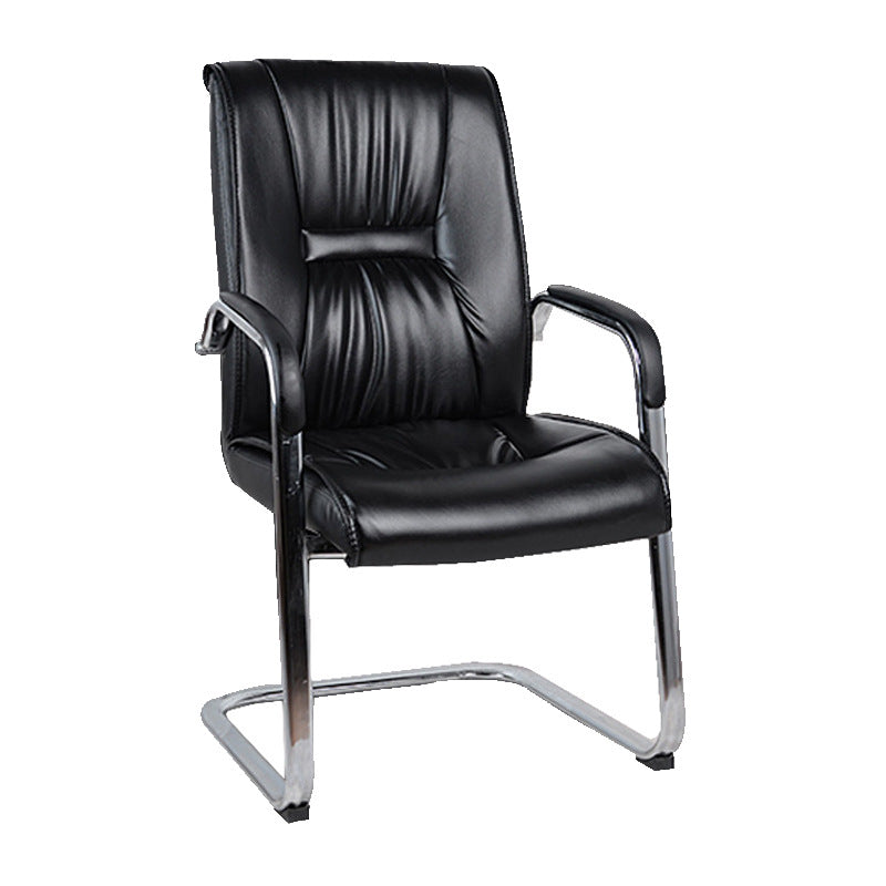 22 Inch Wide Arm Chair Contemporary Black No Wheels Desk Chair Clearhalo 'furn' 'furn_office_chair' 'Furniture' 'Office Chairs' 'Office Furniture' 'office_chair' 6089156