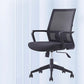 Chaise de bureau à roulettes modernes, fauteuil à dossier moyen en microfibre noir