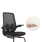 Modern No Wheels Desk Chair Microfiber Black High Back Chair Clearhalo 'furn' 'furn_office_chair' 'Furniture' 'Office Chairs' 'Office Furniture' 'office_chair' 6089252