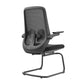 Modern No Wheels Desk Chair Microfiber Black High Back Chair Clearhalo 'furn' 'furn_office_chair' 'Furniture' 'Office Chairs' 'Office Furniture' 'office_chair' 6089255
