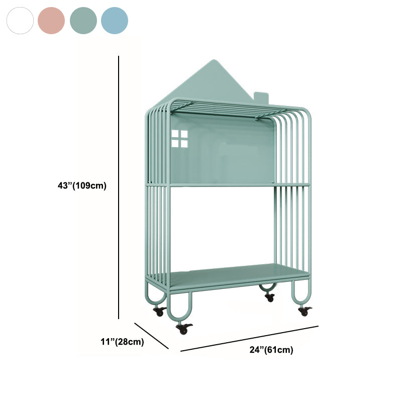11" Wide Contemporary Shelf Metal Open Shelves Included Bookcase