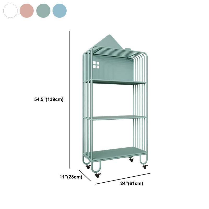 11" Wide Contemporary Shelf Metal Open Shelves Included Bookcase