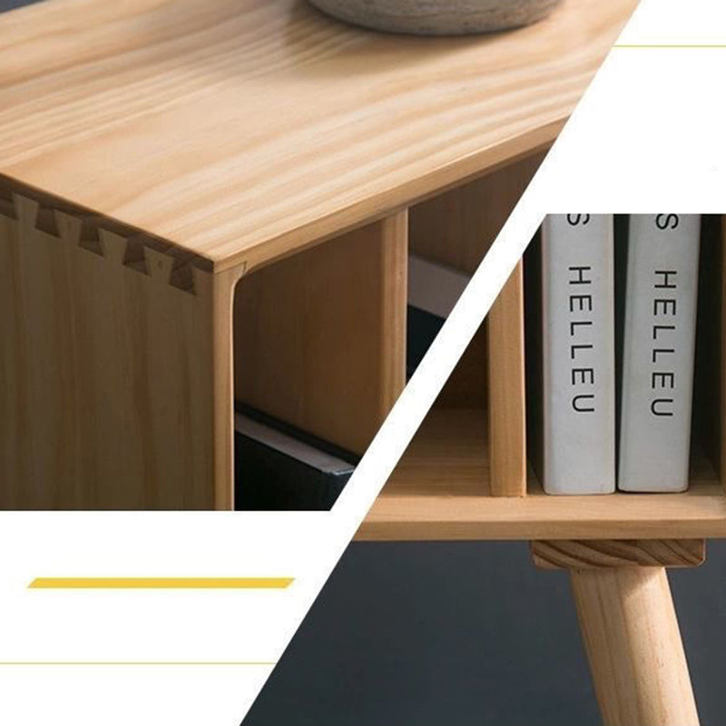 11" Wide Contemporary Shelf Closed Back Solid Wood Pine Bookcase Clearhalo 'Bookcases' 'furn' 'furn_bookcases' 'Furniture' 'Office Furniture' 6089323