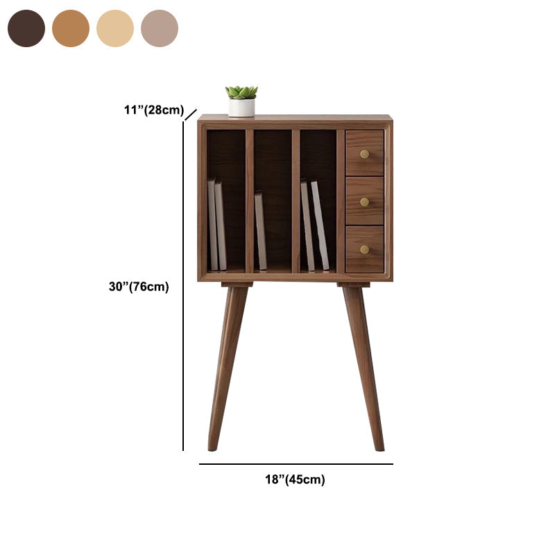 11" Wide Contemporary Shelf Closed Back Solid Wood Pine Bookcase Clearhalo 'Bookcases' 'furn' 'furn_bookcases' 'Furniture' 'Office Furniture' 6089325