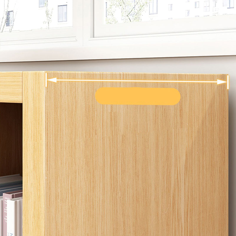 11.8 "De large étagère contemporaine fermée en bois naturel en bois naturel