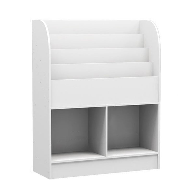 Modem Wooden Bookshelf Pure White Geometric Shelf Bookshelf for Home Office