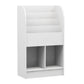 Modem Wooden Bookshelf Pure White Geometric Shelf Bookshelf for Home Office