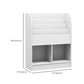 Modem Wooden Bookshelf Pure White Geometric Shelf Bookshelf for Home Office