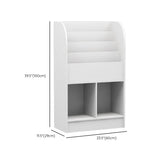 Modem Wooden Bookshelf Pure White Geometric Shelf Bookshelf for Home Office