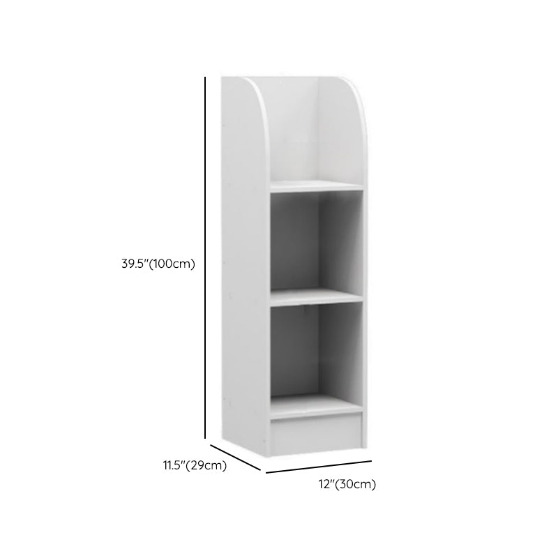 Modem Wooden Bookshelf Pure White Geometric Shelf Bookshelf for Home Office