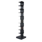 Modem Metal Bookshelf Geometric Shelf Bookshelf for Home Office 13.8" W 13.8"L x 13.8"W x 70.1"H Black Clearhalo 'Bookcases' 'furn' 'furn_bookcases' 'Furniture' 'Office Furniture' 6089382