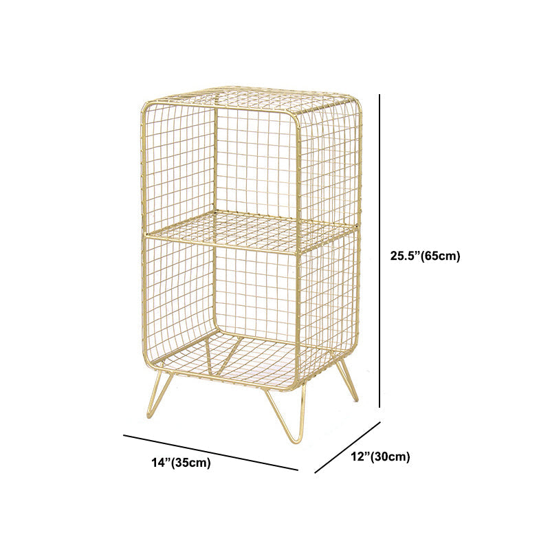 Modem Metal Bookshelf Standard Shelf Bookshelf for Home Office 11.8" W