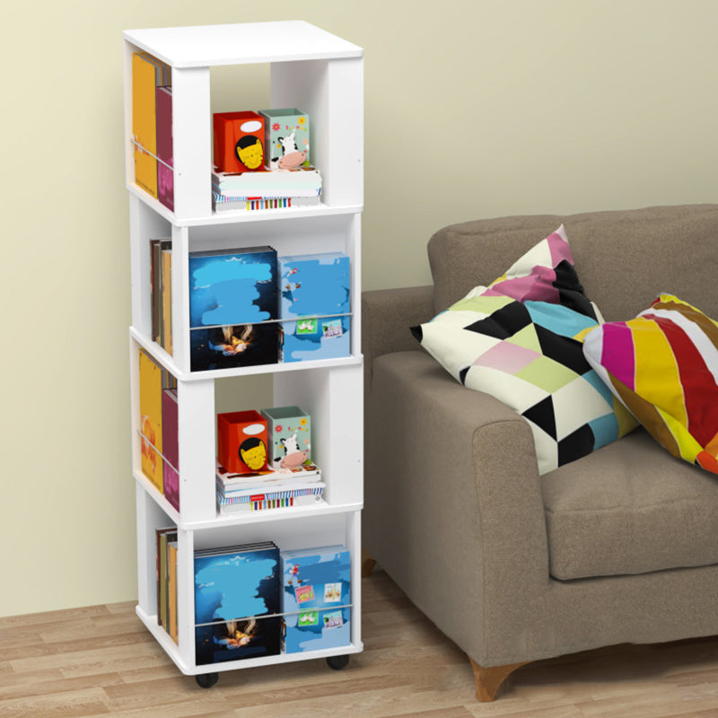 Contemporary Wood Bookshelf Standard Shelf Bookshelf for Home Office 15.4" W