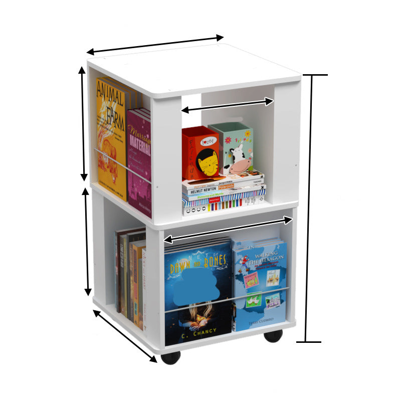 Contemporary Wood Bookshelf Standard Shelf Bookshelf for Home Office 15.4" W