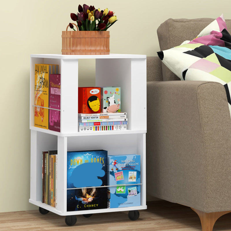 Contemporary Wood Bookshelf Standard Shelf Bookshelf for Home Office 15.4" W