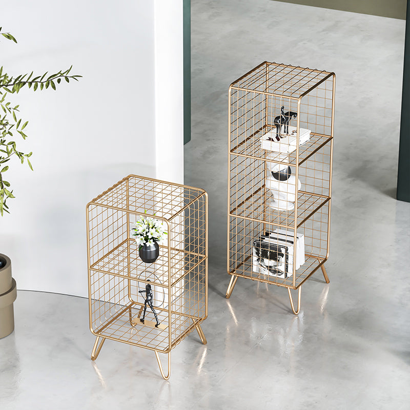 Glam Metal Bookshelf Standard Shelf Shelfshelf for Home Office