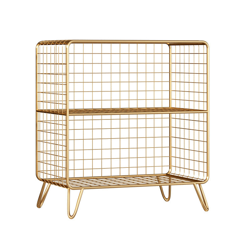 Glam Metal Bookshelf Standard Shelf Shelfshelf for Home Office