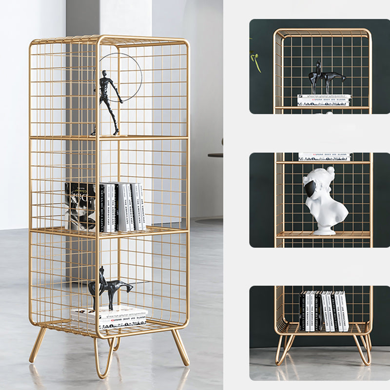 Glam Metal Bookshelf Standard Shelf Shelfshelf for Home Office