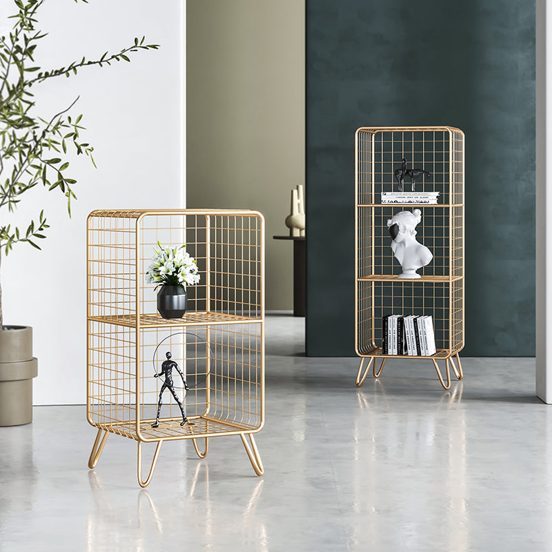 Glam Metal Bookshelf Standard Shelf Shelfshelf for Home Office