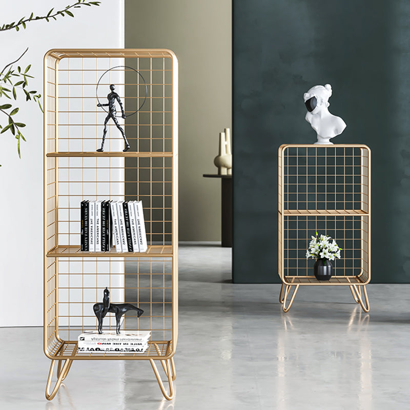 Glam Metal Bookshelf Standard Shelf Shelfshelf for Home Office