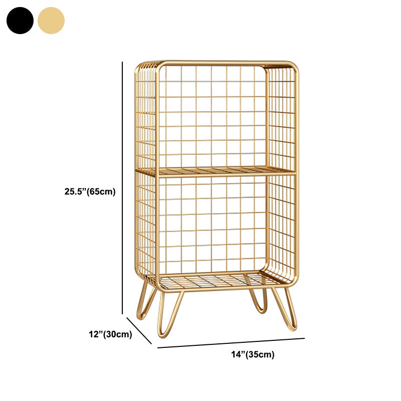 Glam Metal Bookshelf Standard Shelf Shelfshelf for Home Office
