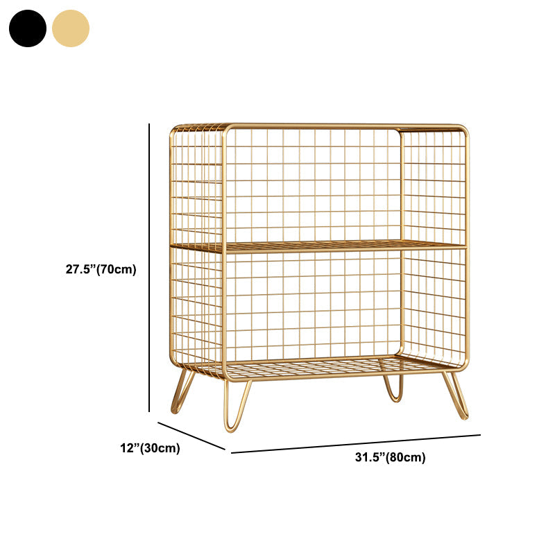 Glam Metal Bookshelf Standard Shelf Shelfshelf for Home Office