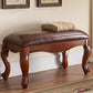 Rectangle 15.7" Wide Entryway Bench Traditional Upholstered Seating Bench with Cushioned Brown Storage Not Included Clearhalo 'Benches' 'Chairs & Seating' 'furn' 'furn_benches' 'Furniture' 'Living Room Furniture' 6089496