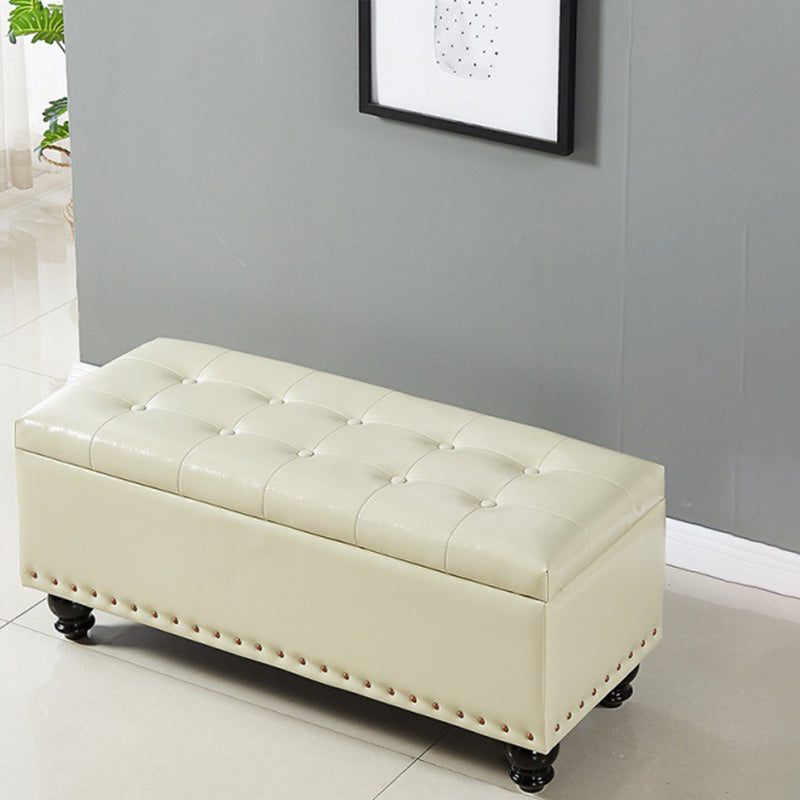 15.7" W Cushioned Seating Bench Mid-Century Modern Upholstered Bench Clearhalo 'Benches' 'Chairs & Seating' 'furn' 'furn_benches' 'Furniture' 'Living Room Furniture' 6089515