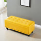 15.7" W Cushioned Seating Bench Mid-Century Modern Upholstered Bench Yellow Clearhalo 'Benches' 'Chairs & Seating' 'furn' 'furn_benches' 'Furniture' 'Living Room Furniture' 6089517