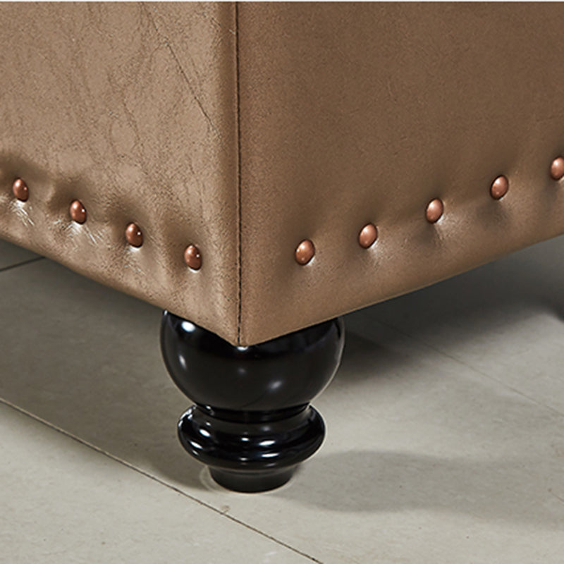 15.7" W Cushioned Seating Bench Mid-Century Modern Upholstered Bench Clearhalo 'Benches' 'Chairs & Seating' 'furn' 'furn_benches' 'Furniture' 'Living Room Furniture' 6089532