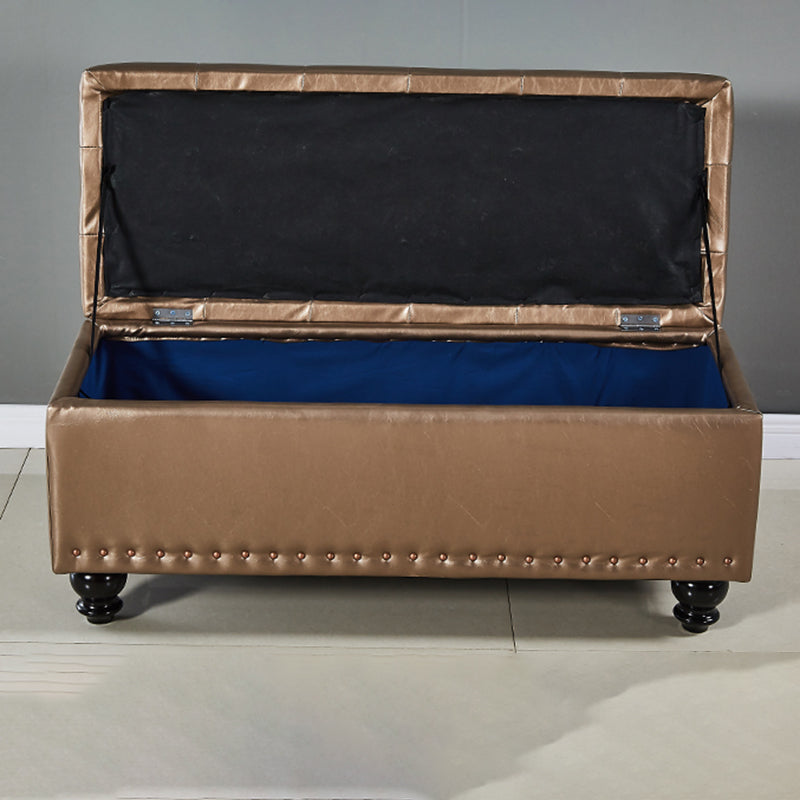 15.7" W Cushioned Seating Bench Mid-Century Modern Upholstered Bench Clearhalo 'Benches' 'Chairs & Seating' 'furn' 'furn_benches' 'Furniture' 'Living Room Furniture' 6089533