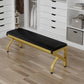 Modern Seating Bench Foam Bench 13.78" W 17.72" H with Legs for Bedroom Black Clearhalo 'Benches' 'Chairs & Seating' 'furn' 'furn_benches' 'Furniture' 'Living Room Furniture' 6089548