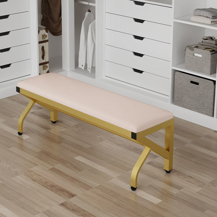 Modern Seating Bench Foam Bench 13.78" W 17.72" H with Legs for Bedroom Pink Clearhalo 'Benches' 'Chairs & Seating' 'furn' 'furn_benches' 'Furniture' 'Living Room Furniture' 6089549