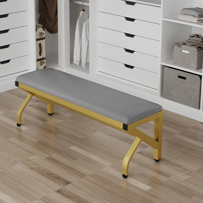 Modern Seating Bench Foam Bench 13.78" W 17.72" H with Legs for Bedroom Grey Clearhalo 'Benches' 'Chairs & Seating' 'furn' 'furn_benches' 'Furniture' 'Living Room Furniture' 6089551