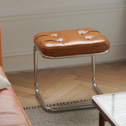 Mid-Century Modern Seating Bench Upholstered Cushioned Ottoman Bench 18"L x 16"W x 18"H Brown Clearhalo 'Benches' 'Chairs & Seating' 'furn' 'furn_benches' 'Furniture' 'Living Room Furniture' 6089572